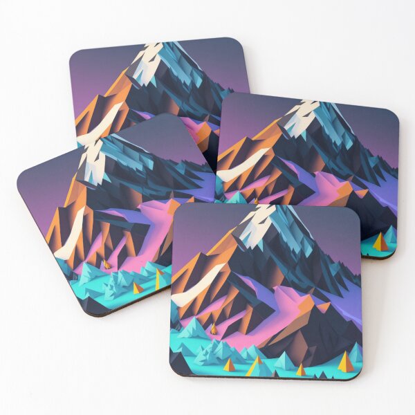 Item preview,  Low Poly Snow Capped Mountain Design Print  designed and sold by randomtdesigns.
