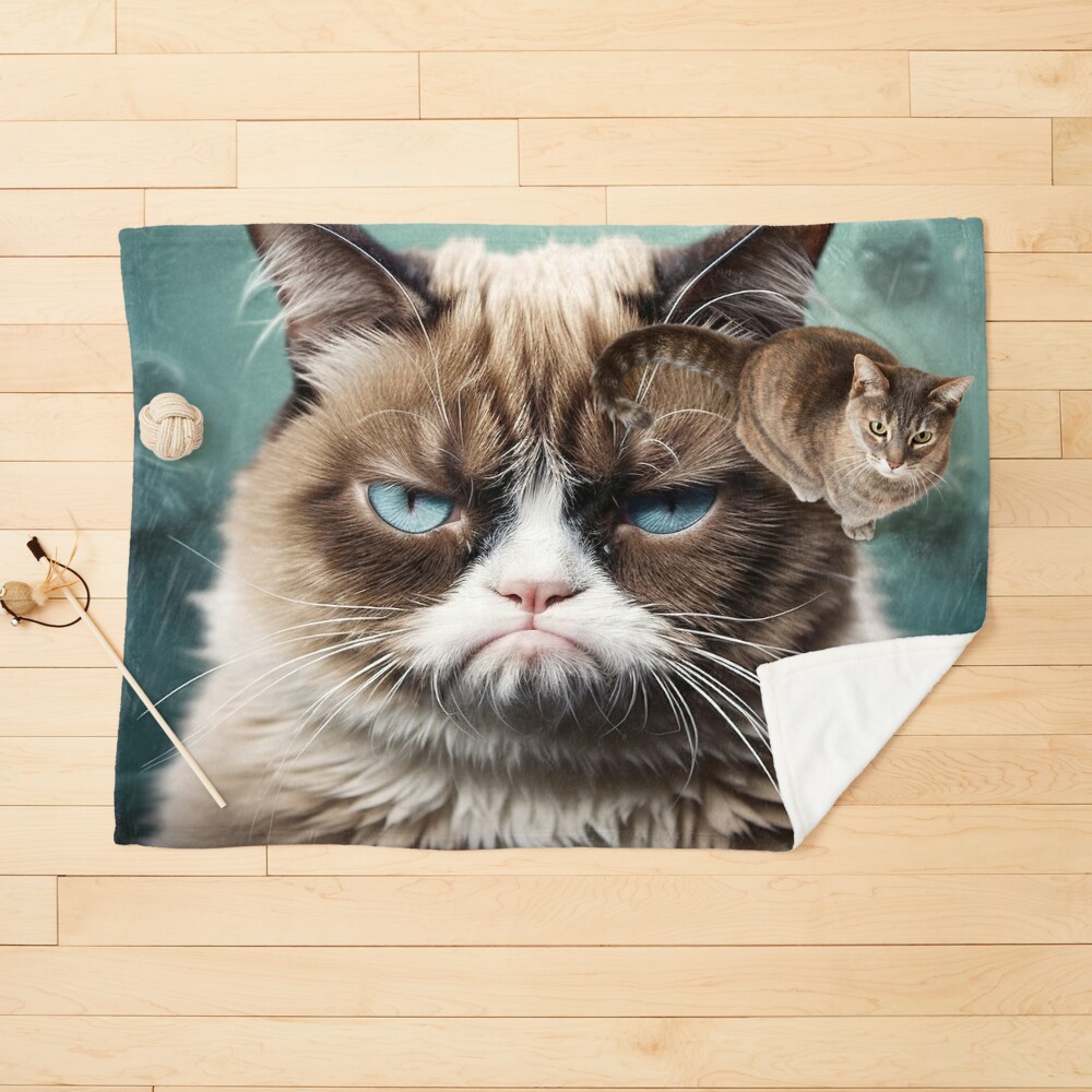 Grumpy cat shop blanket