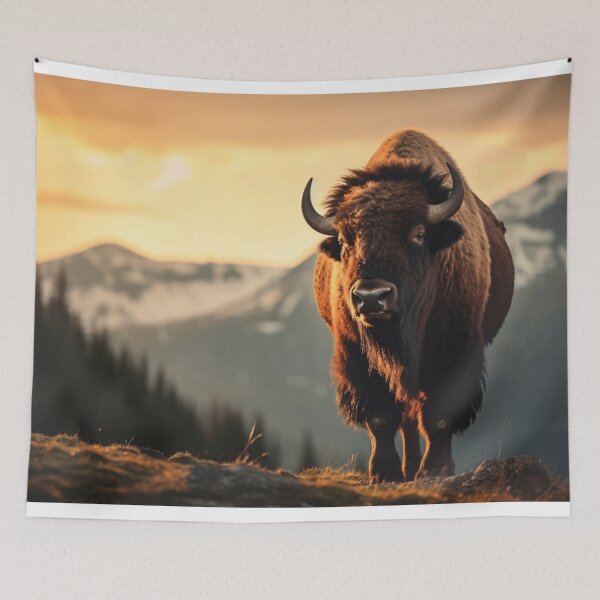 Item preview, bison in the mountain designed and sold by Polistchuk.