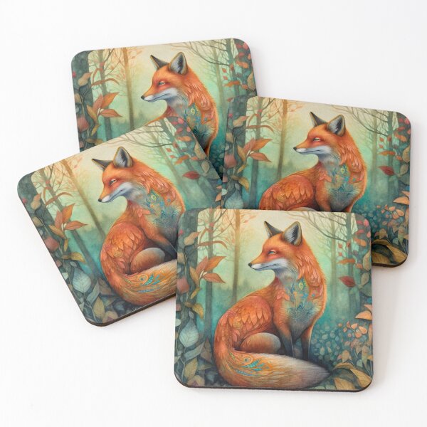 Item preview, Mystic fox in fairy forest designed and sold by irinatsy.
