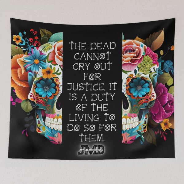 Item preview, Beautiful Floral Sugar Skull with Quote 4 of 4 designed and sold by Jenson Major.