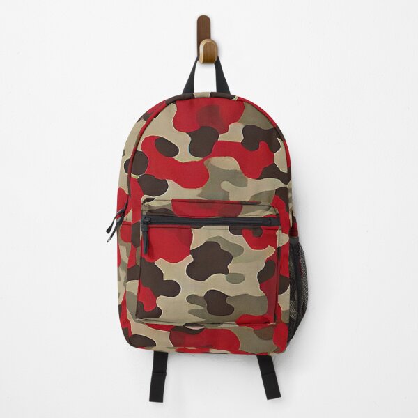 Item preview, Dynamic camouflage: camouflage patterns in dark red, light and dark brown, beige designed and sold by Minpadesign.