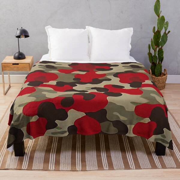 Item preview, Dynamic camouflage: camouflage patterns in dark red, light and dark brown, beige designed and sold by Minpadesign.