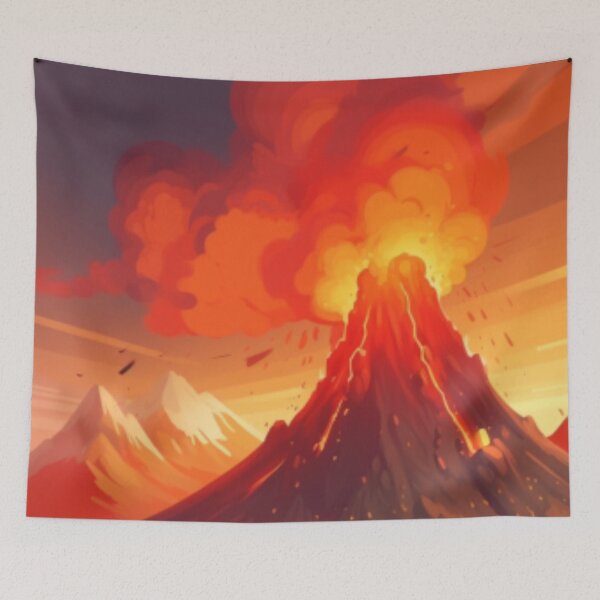Item preview, Beautiful painting of volcano designed and sold by SPECTRA005.