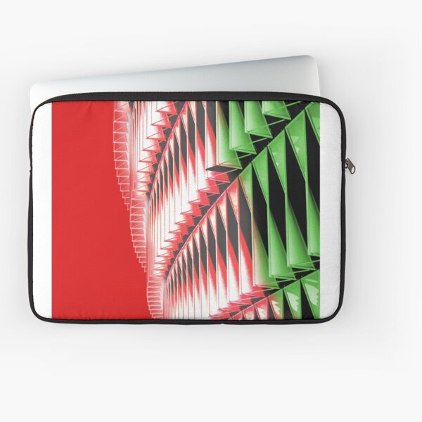 Red green white abstract structure Laptop Sleeve