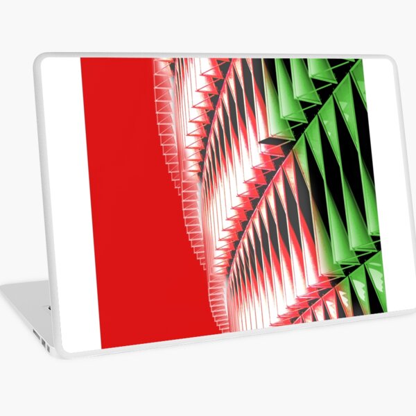Red green white abstract structure Laptop Skin