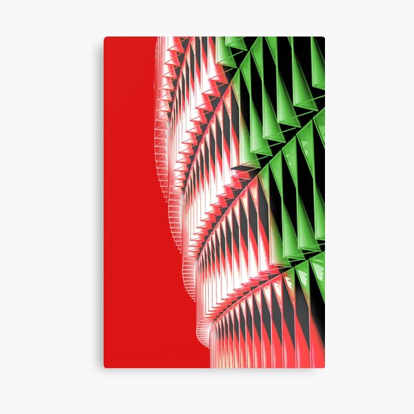 Red green white abstract structure Canvas Print