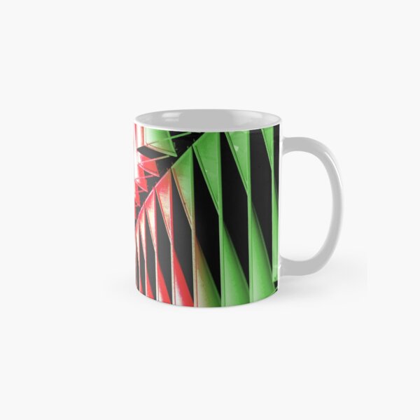 Red green white abstract structure Classic Mug