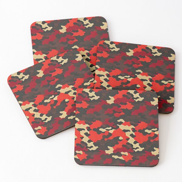 Item preview, Vigorous camouflage: camouflage patterns in dark red, orange, dark brown designed and sold by Minpadesign.