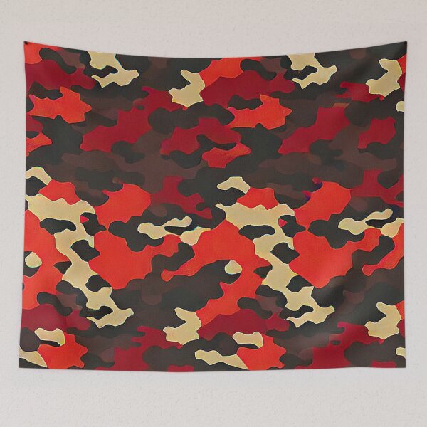 Item preview, Vigorous camouflage: camouflage patterns in dark red, orange, dark brown designed and sold by Minpadesign.