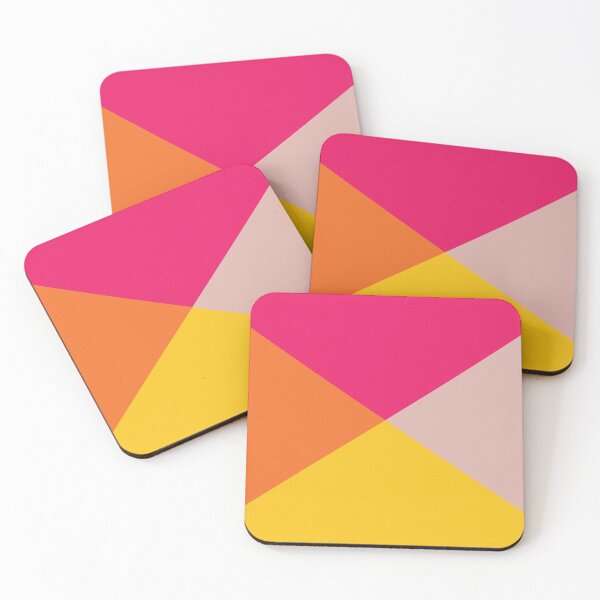 Item preview, Four Triangular Colors | Fuchsia, Dusty Rose, Amber and Orange designed and sold by rsty11.