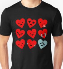 Hearty Emojis Unisex T-Shirt