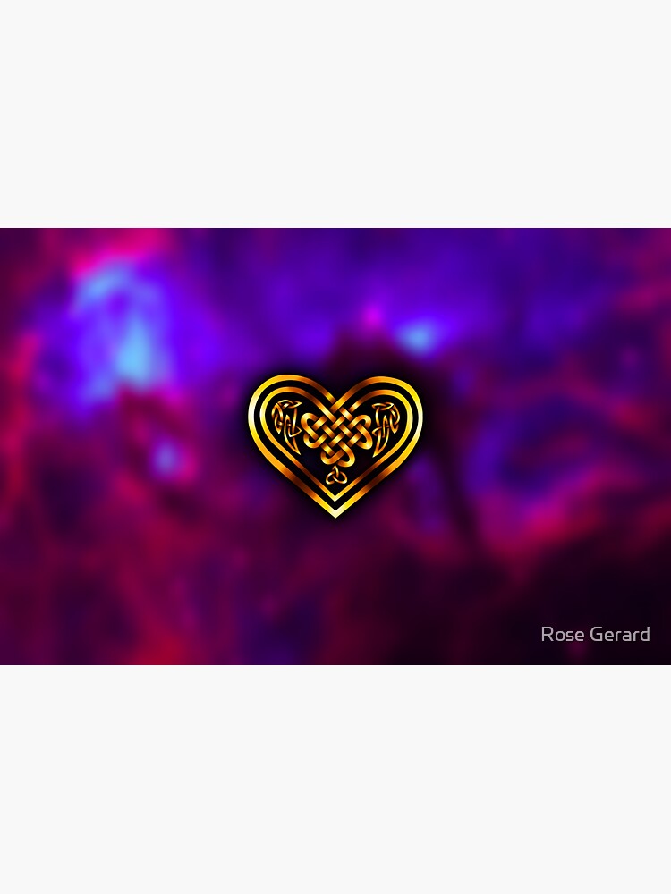 Celtic Heart - Purple and Gold by arkadyrose