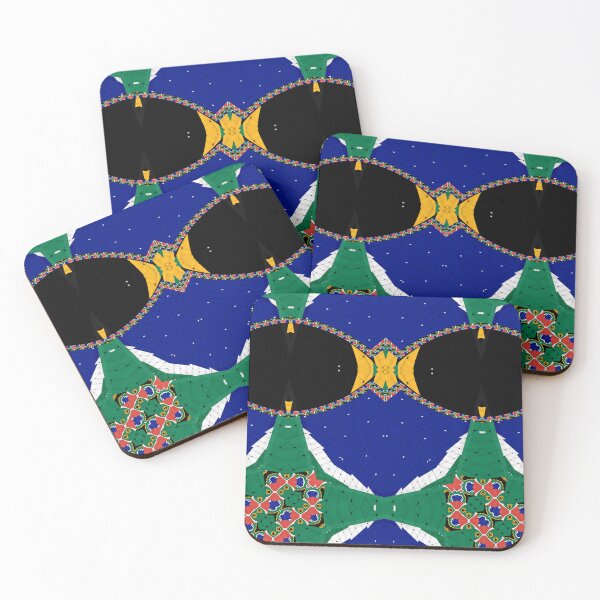 Item preview, Attractive original abstract geometric artwork, inspired by the South African flag in a vintage style. designed and sold by Ralek.