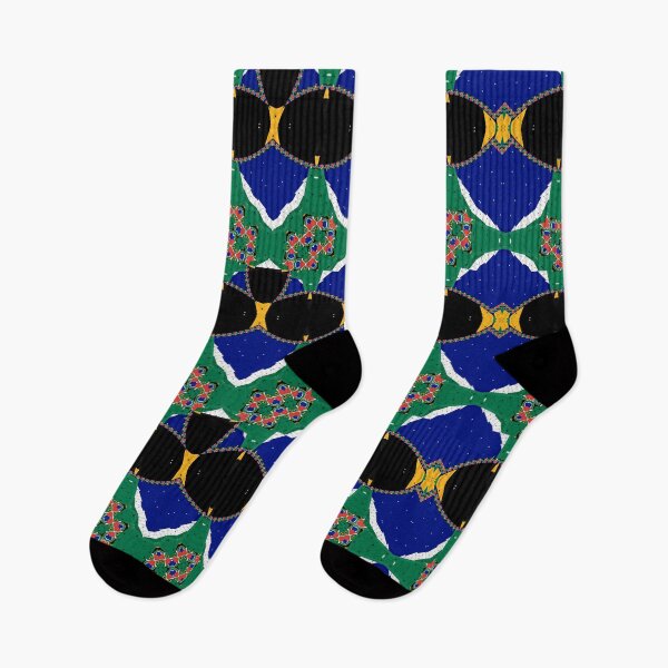 Item preview, Attractive original abstract geometric artwork, inspired by the South African flag in a vintage style. designed and sold by Ralek.