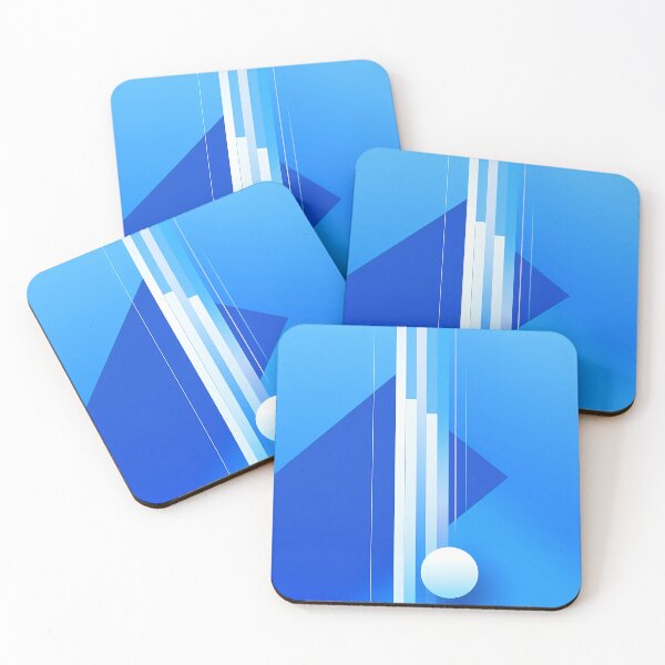 Item preview, Artistic blue mood geometric abstract painting 02 designed and sold by UnaWu533.