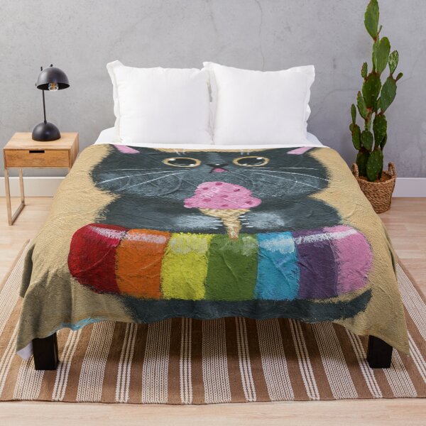 Item preview, At The Beach, Ice Cream Cat designed and sold by KilkennyCat Art.