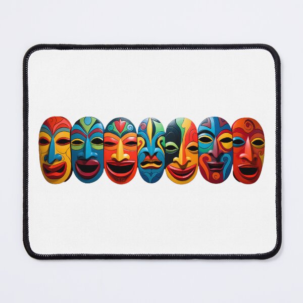 Item preview, Colorful Fiesta De La Tirana Chile Masks designed and sold by tropicaltee.