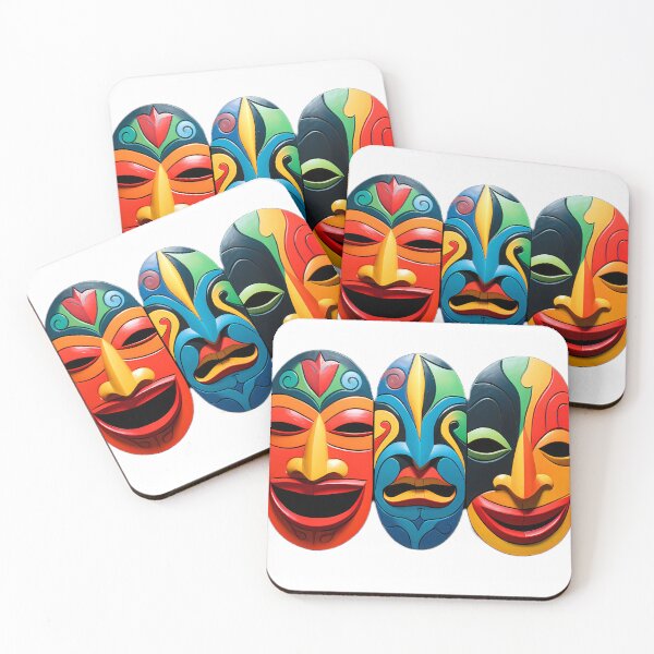Item preview, Colorful Fiesta De La Tirana Chile Masks designed and sold by tropicaltee.