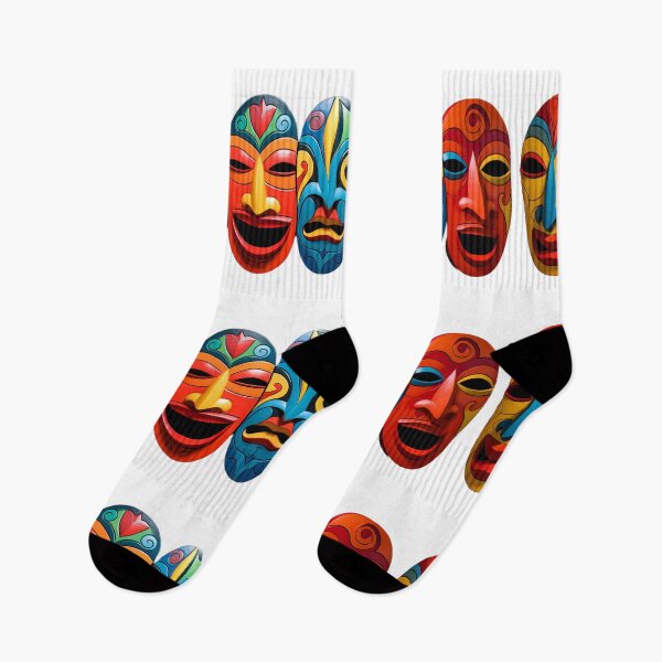 Item preview, Colorful Fiesta De La Tirana Chile Masks designed and sold by tropicaltee.
