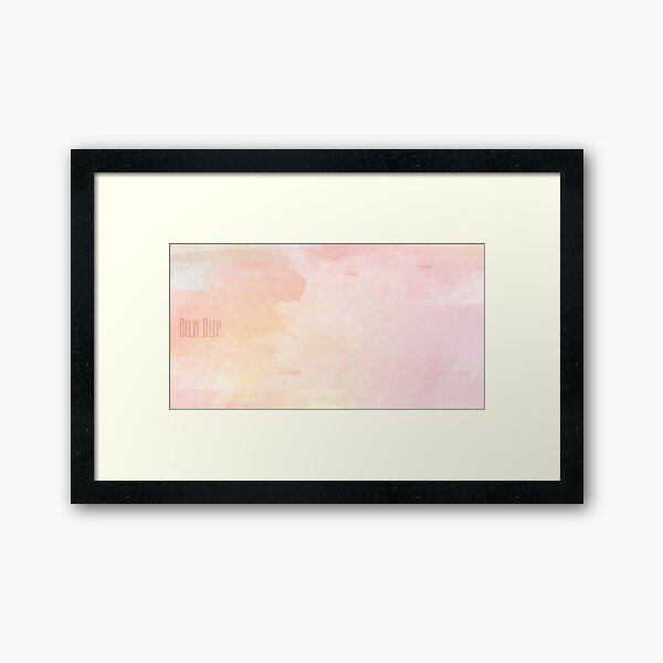 Delve Framed Art Print