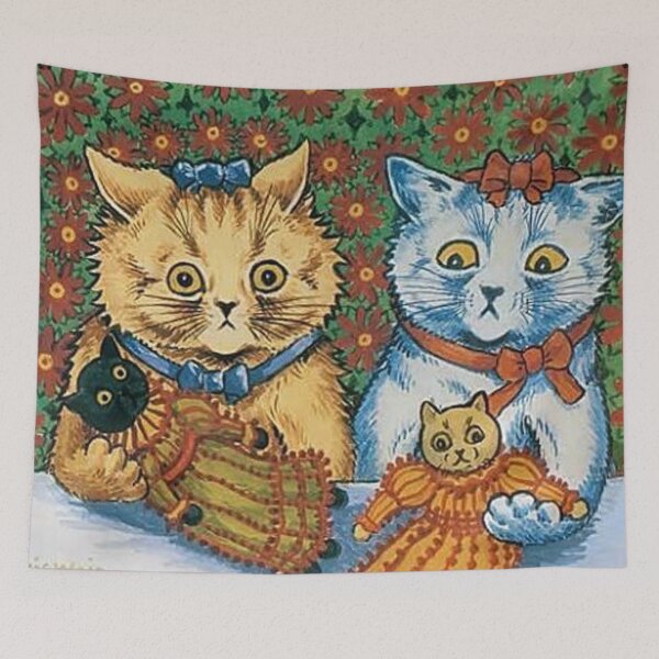 Item preview, Delicia mística felina: la maravilla artística de Louis Wain Pegatina designed and sold by BeniSof.