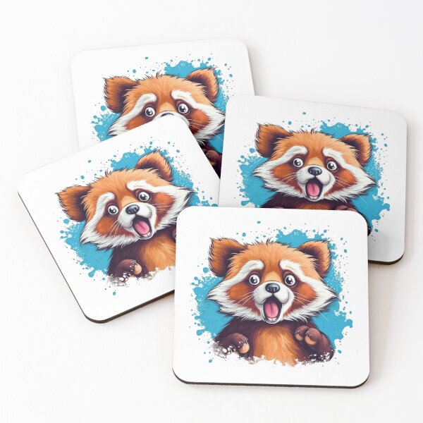Item preview, Red Panda_Baby Bear_surprised designed and sold by LynnePham.