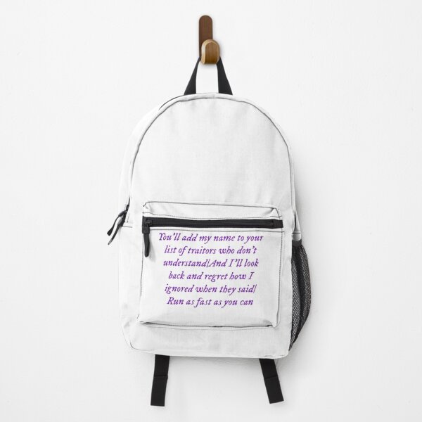 Item preview, You'll add my name to your list of traitors who don't understand/And I'll look back and regret how I ignored when they said/Run as fast as you can TV designed and sold by DelfisArt.