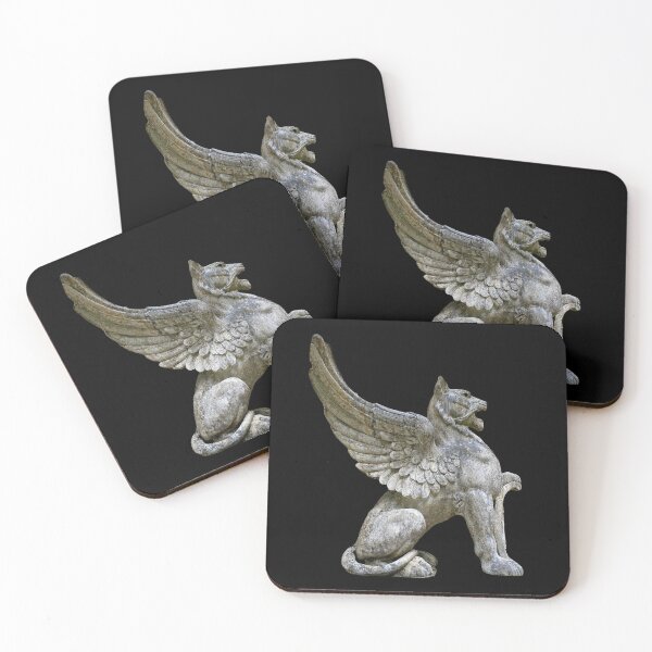 Item preview, Winged lion stone statue  designed and sold by Susan Gallup.