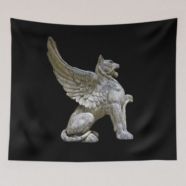 Item preview, Winged lion stone statue  designed and sold by Susan Gallup.