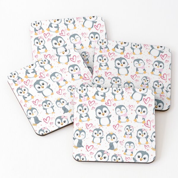 Item preview, Penguin Paradise: Pink Bow Dots designed and sold by derrslogcabin.