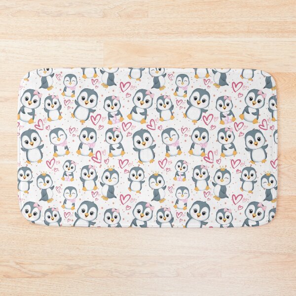Item preview, Penguin Paradise: Pink Bow Dots designed and sold by derrslogcabin.