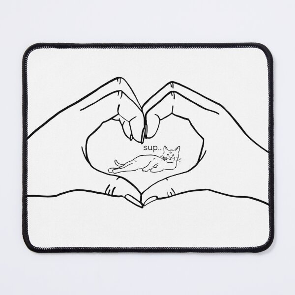 Item preview, Whiskered Greetings: A Feline 'Sup' in Love Handsign designed and sold by DannySaug.