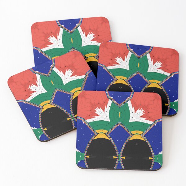 Item preview,  Attractive original abstract geometric artwork, inspired by the South African flag in a vintage style. designed and sold by Ralek.