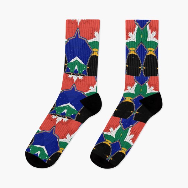 Item preview,  Attractive original abstract geometric artwork, inspired by the South African flag in a vintage style. designed and sold by Ralek.