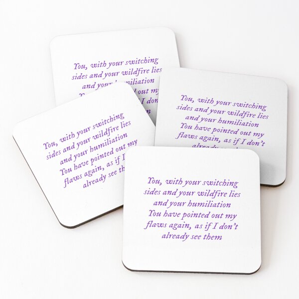 Item preview, You, with your switching sides and your wildfire lies and your humiliation/You have pointed out my flaws again, as if I don't already see them TV designed and sold by DelfisArt.