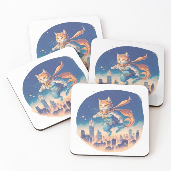 Item preview, Super Hero Cat Cartoon Nostalgic Color | Unique Cat Lover Gift Idea designed and sold by MaFleiva.