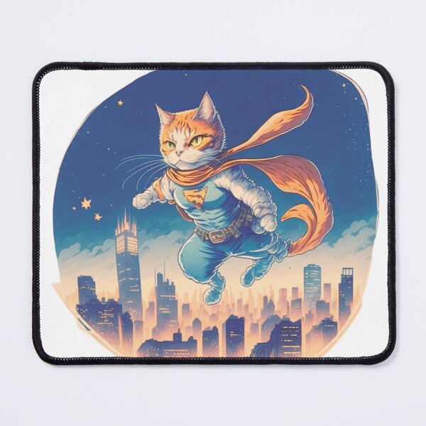 Item preview, Super Hero Cat Cartoon Nostalgic Color | Unique Cat Lover Gift Idea designed and sold by MaFleiva.