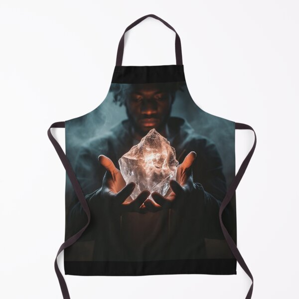 Item preview, black man hand holding glowing crystal surrounded by smoke designed and sold by posh1987.