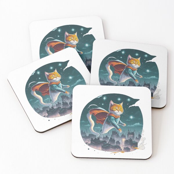 Item preview, Super Hero Cat Cartoon Bali Color | Unique Cat Lover Gift Idea designed and sold by MaFleiva.