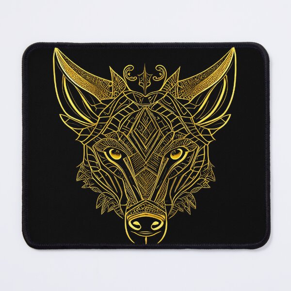 Item preview,  golden wolf head designed and sold by Enga6.