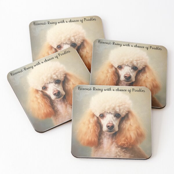 Item preview, Poodle Oil Painting with Cute Caption designed and sold by xposedbydesign.