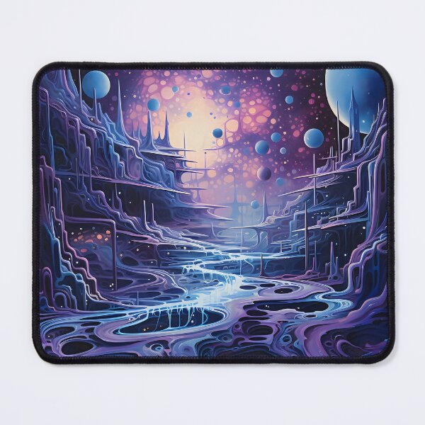 Item preview, Cosmic Portal I: A Psychedelic Mural of Alien Creatures and Chaotic Doodles in Vibrant Colors. designed and sold by InsaneLEDP.