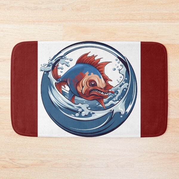 Item preview, very angry patriotic beta fish inside of a fish bowl designed and sold by posh1987.