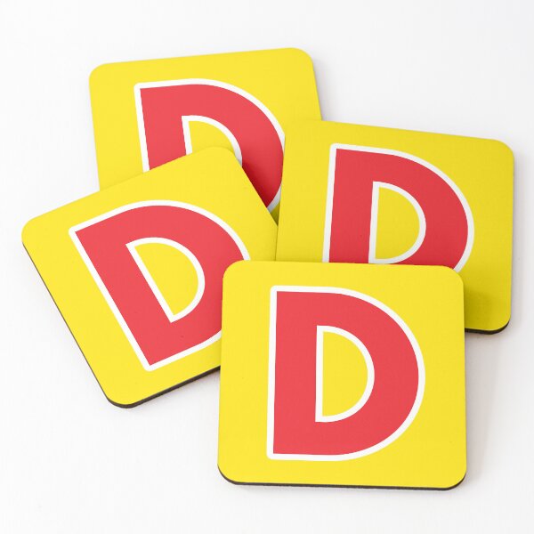 Item preview, D — Initial — The Letter D — Red and White designed and sold by GoodSequel.