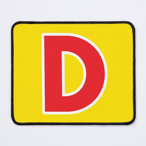 Item preview, D — Initial — The Letter D — Red and White designed and sold by GoodSequel.