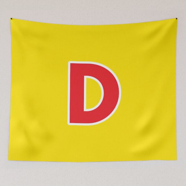 Item preview, D — Initial — The Letter D — Red and White designed and sold by GoodSequel.