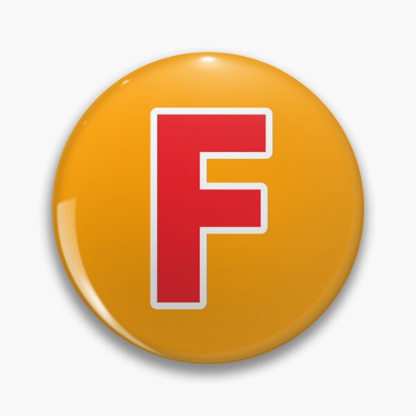 Item preview, F — Initial — The Letter F — Red and White designed and sold by GoodSequel.
