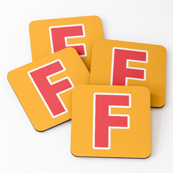 Item preview, F — Initial — The Letter F — Red and White designed and sold by GoodSequel.