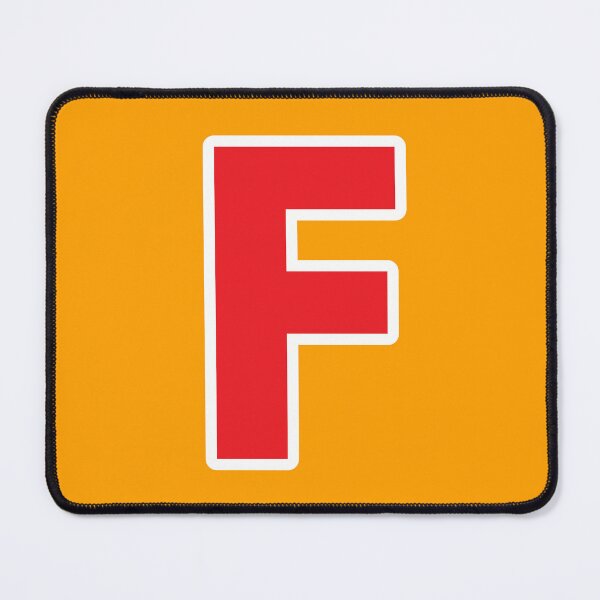 Item preview, F — Initial — The Letter F — Red and White designed and sold by GoodSequel.